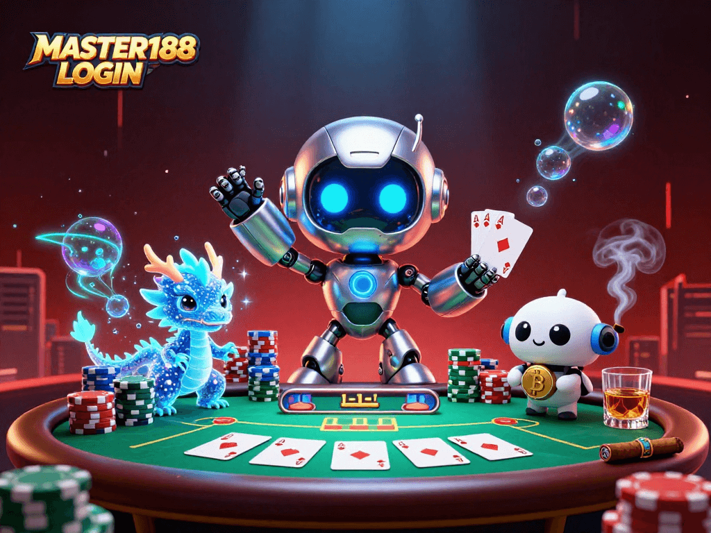 Play exciting games with MASTER188 LOGIN and immersive neon visuals in a vibrant cyber world.