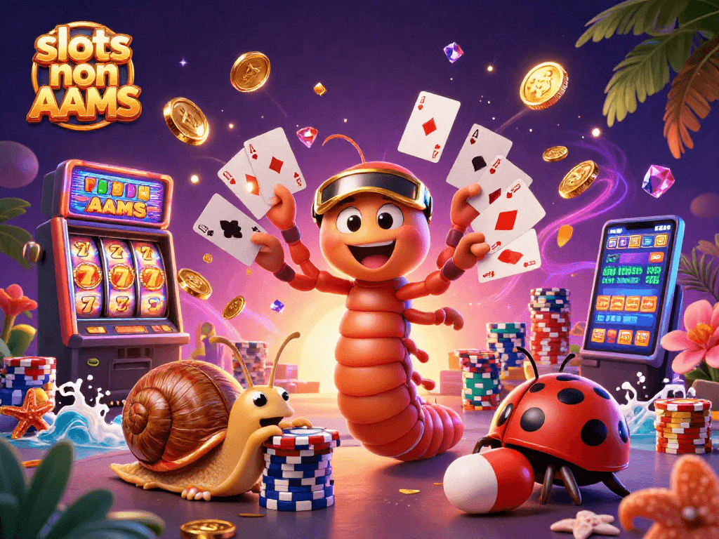 Gioca alle slot non AAMS con un millipede dealer e un ricco lumaca che spinge fiches enormi.