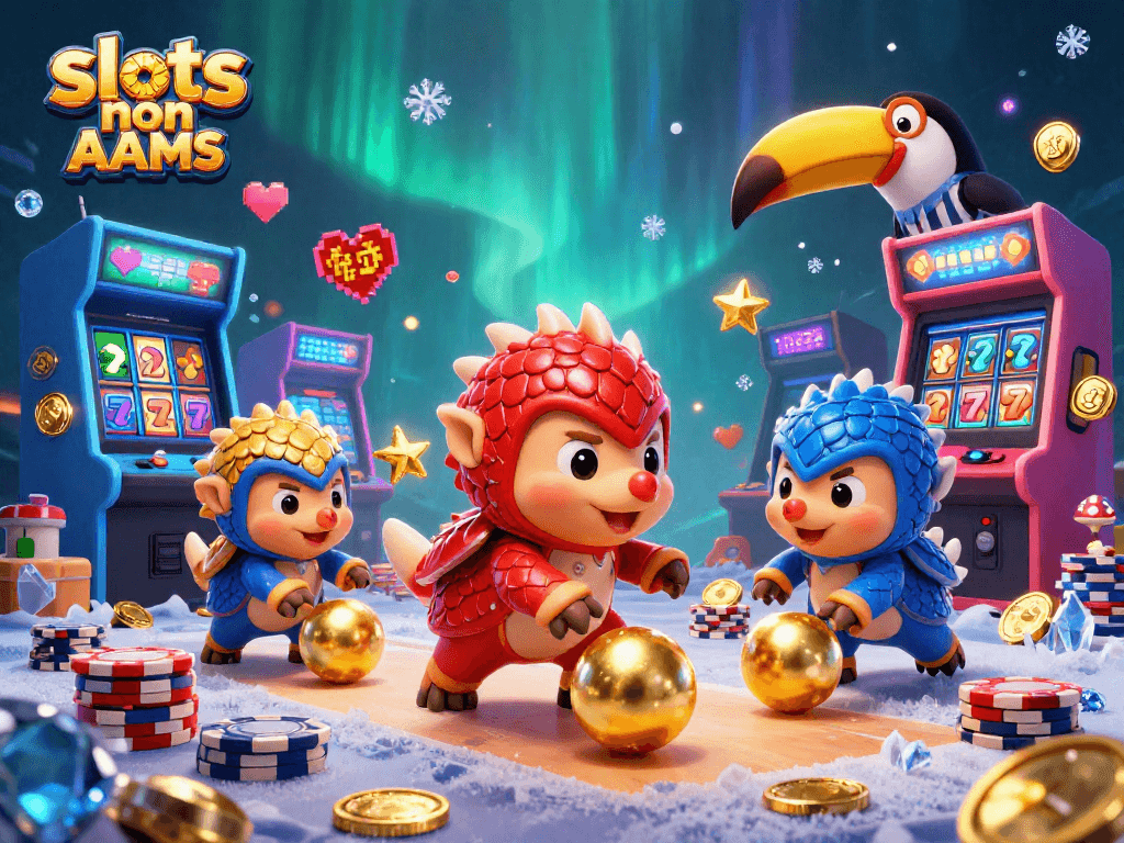 Gioca alle slot non AAMS con i pangolini in armature mentre colpiscono monete dorate e chips da poker.