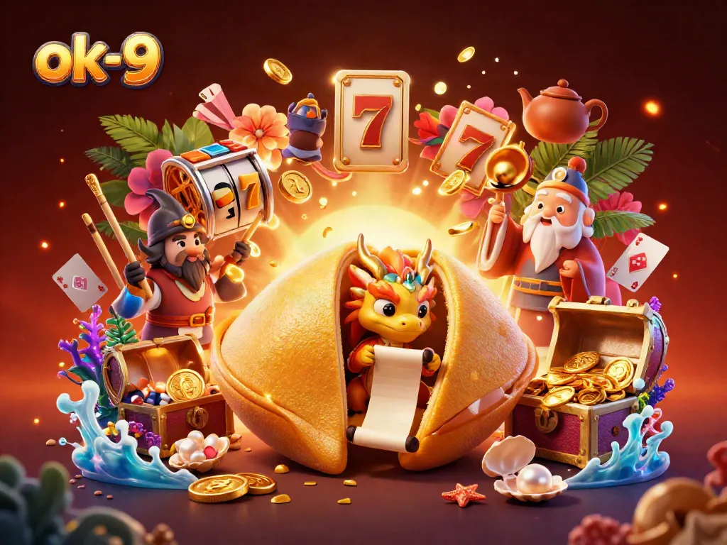 Experience thrilling wins at ok-9 with the vibrant, dynamic casino scene featuring gold coins and slot reels.