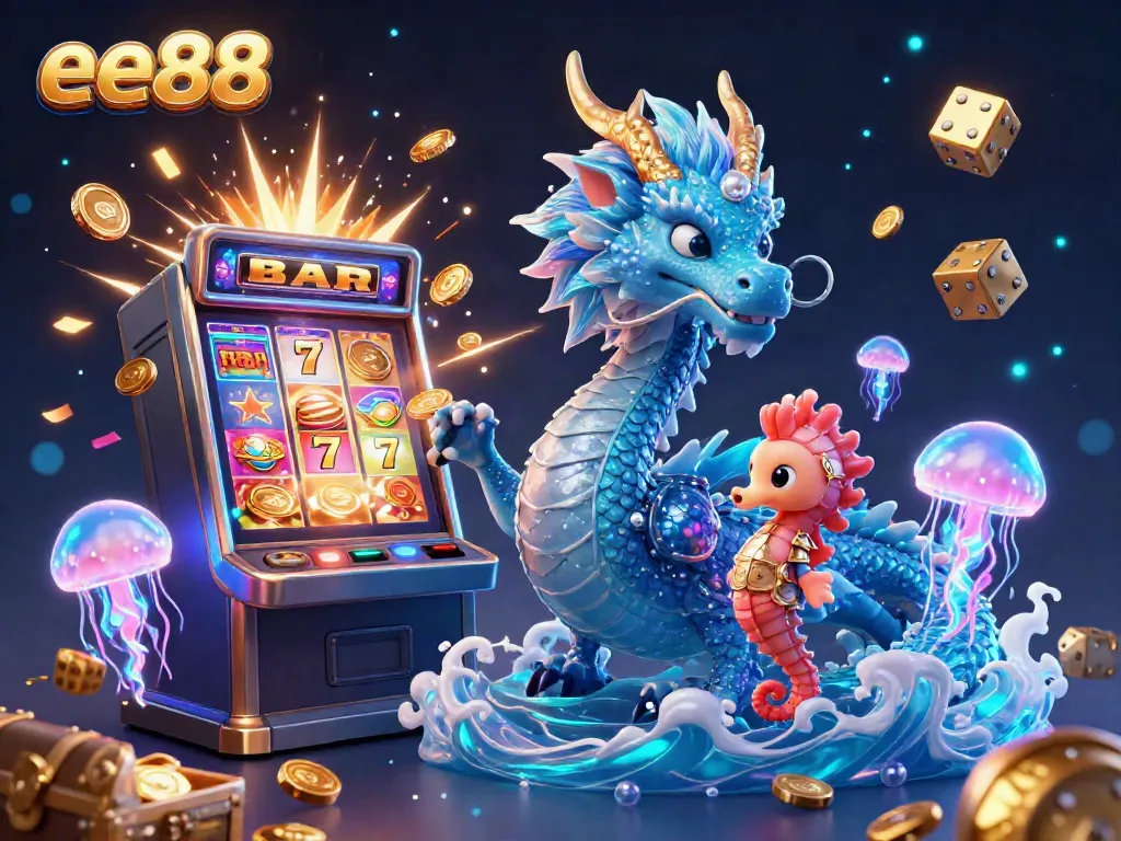 Engage with the thrilling ee88 online casino experience surrounded by vibrant characters and dynamic gaming elements.