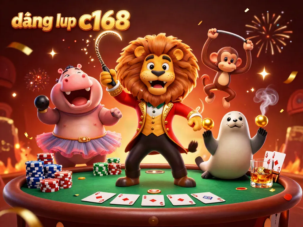 Engage with the exciting world of đăng nhập c168 as vibrant characters and casino elements create a festive atmosphere.
