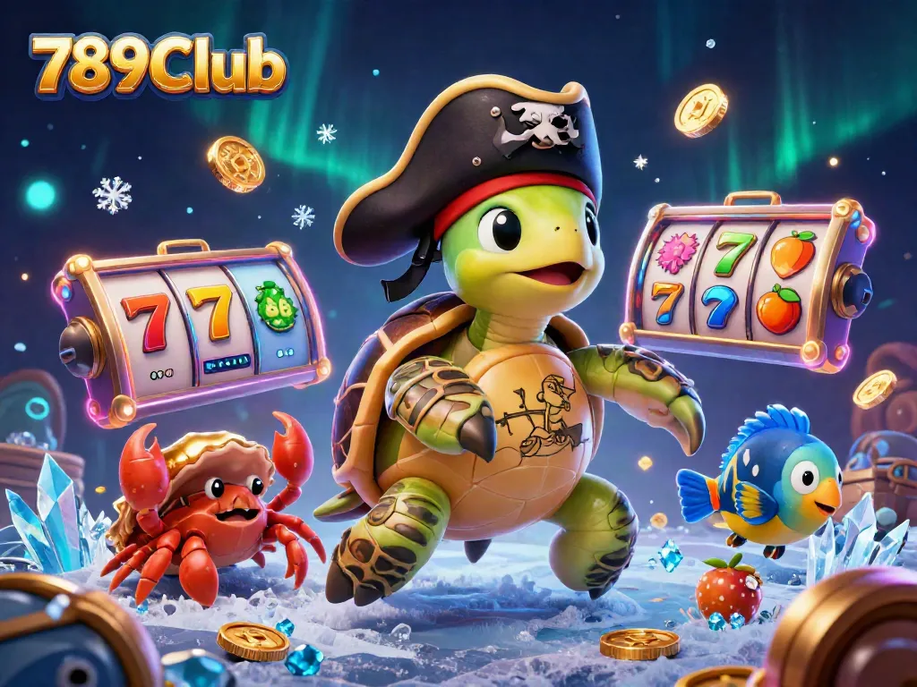 Experience thrilling slots action with 789Club's vibrant pirate-themed illustration filled with treasure and excitement.