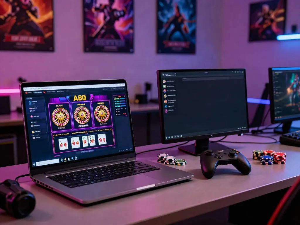 A80 online gaming platform interface showing exciting games and support features.