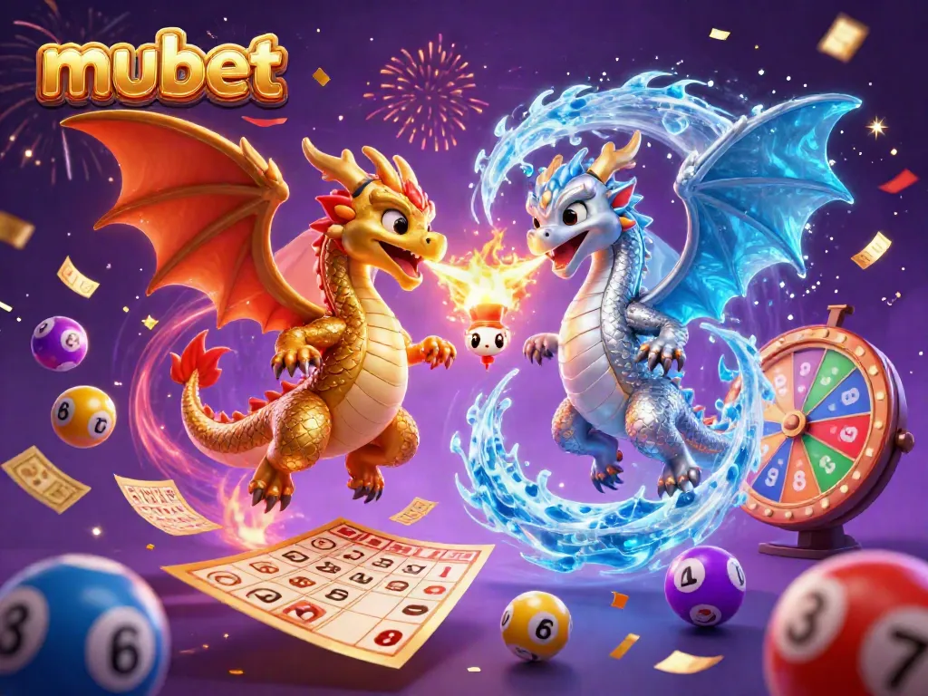Experience the excitement of mubet with vibrant dragons and dynamic lottery elements.