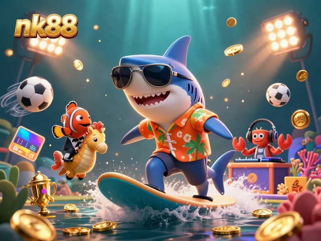 Experience thrilling gameplay at nk88 with dynamic gaming elements like gold coins and sports action.