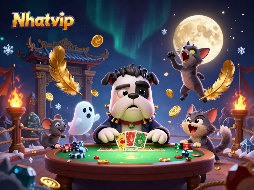 Nhatvip offers thrilling online gaming experiences with unique characters in an exciting casino setting